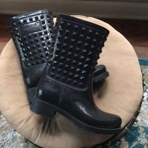 Valentino Garavani Black Rain Boots